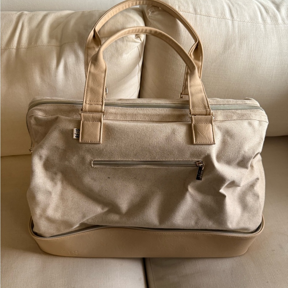 BEIS Cream Weekender Travel Bag